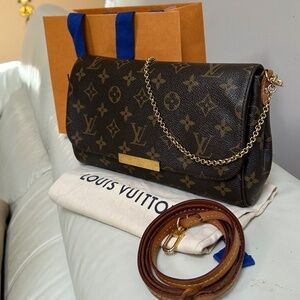 🔥 Louis Vuitton favorite MM in monogram FULL SET